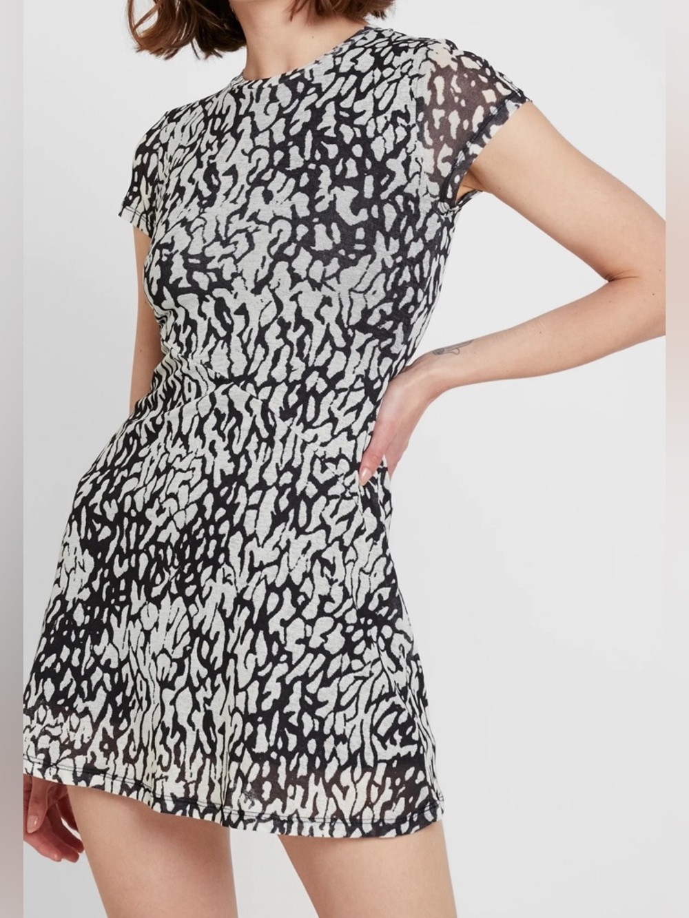 Topshop abstract print mini dress Size 2